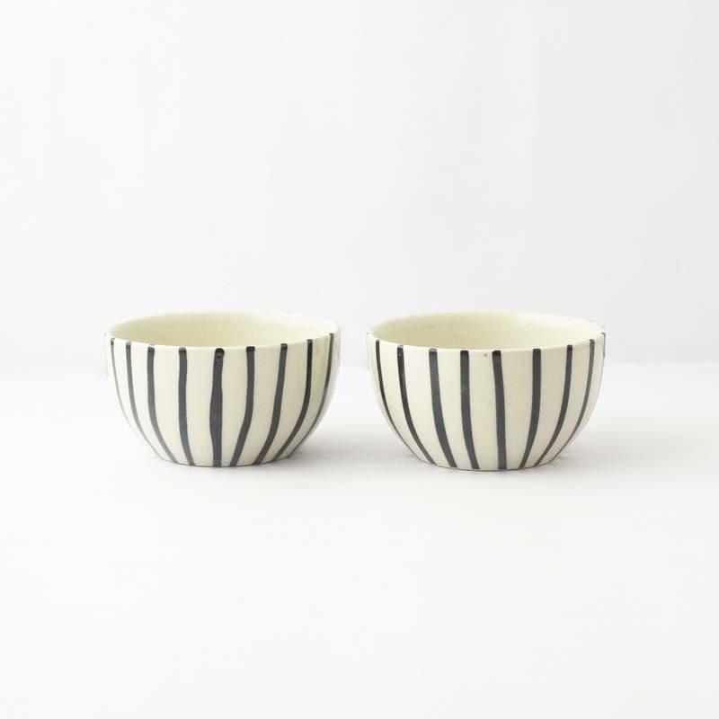 Bowl - Striped Squad Ceramic Bowls - Set Of Two