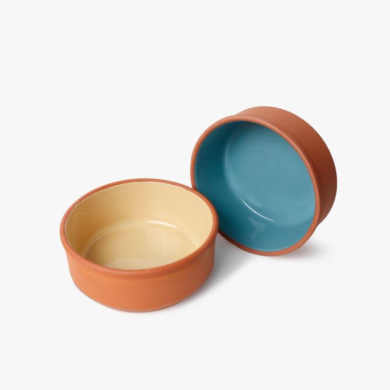 Bowl - Terracotta Tale Bowl (Yellow & Blue) - Set Of Two