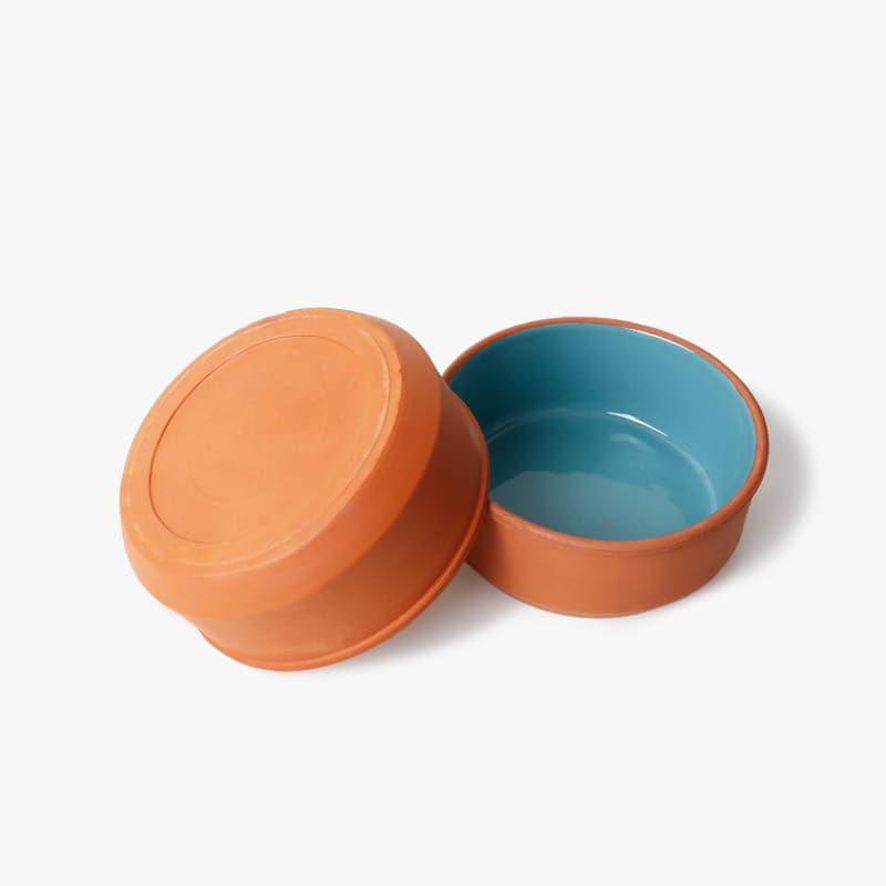 Buy Terracotta Tale Bowl (Yellow & Blue) - Set Of Two Bowl from Vaaree