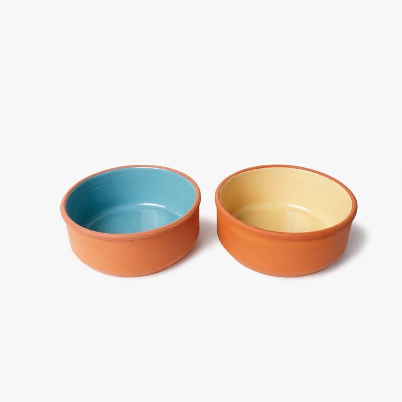 Bowl - Terracotta Tale Bowl (Yellow & Blue) - Set Of Two