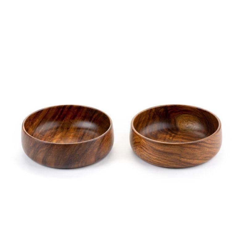 Buy Bowl - Vanya Wooden Serving Bowl (Small) - Set Of Two at Vaaree online