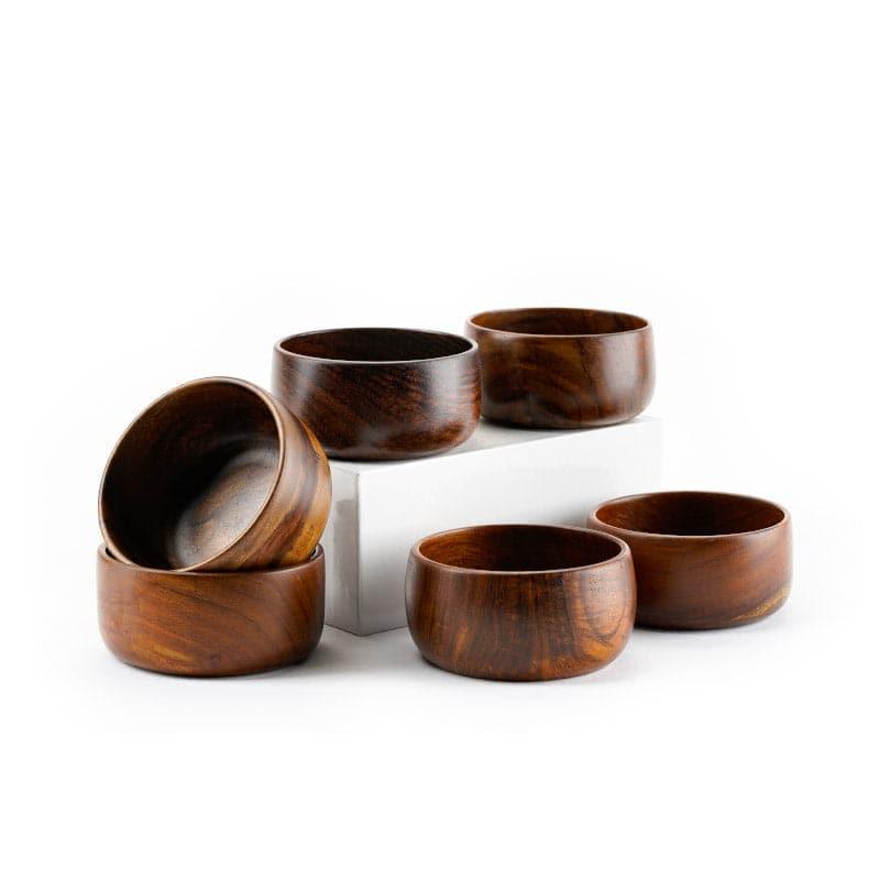 Buy Vanya Wooden Snack Bowl - Set Of Six Bowl from Vaaree