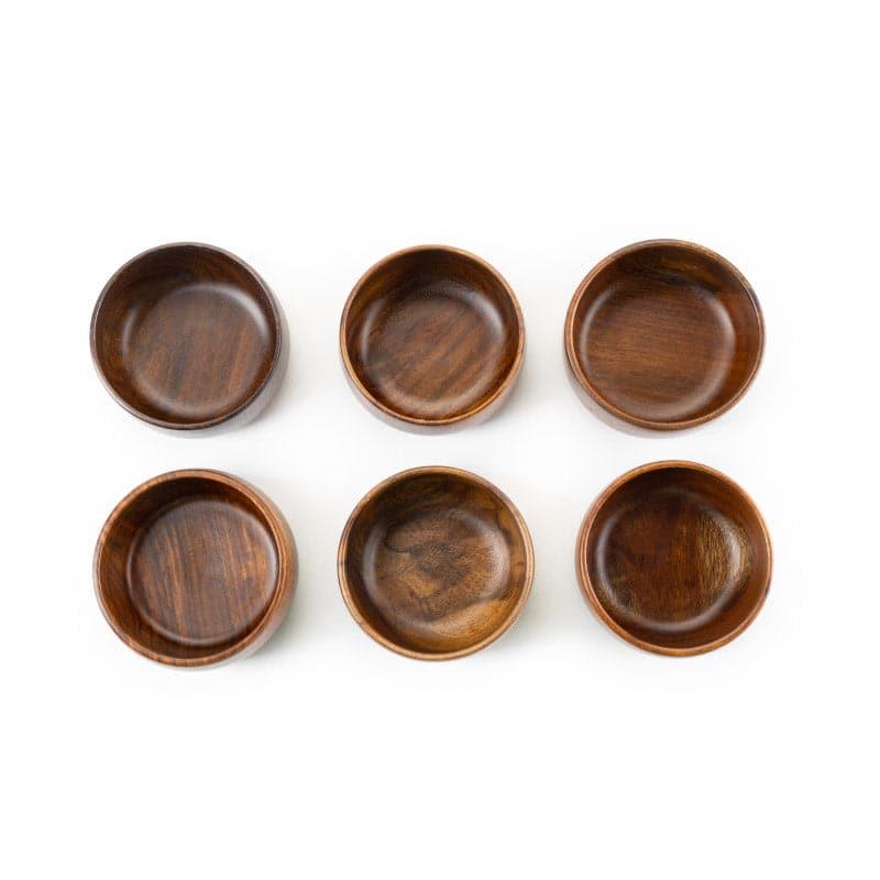 Buy Vanya Wooden Snack Bowl - Set Of Six Bowl from Vaaree