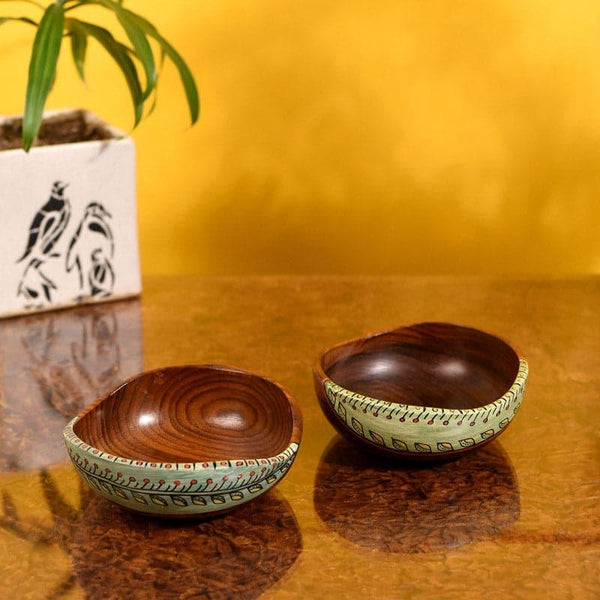 Buy Bowl - Viyasa Wooden Bowl - Set Of Two at Vaaree online