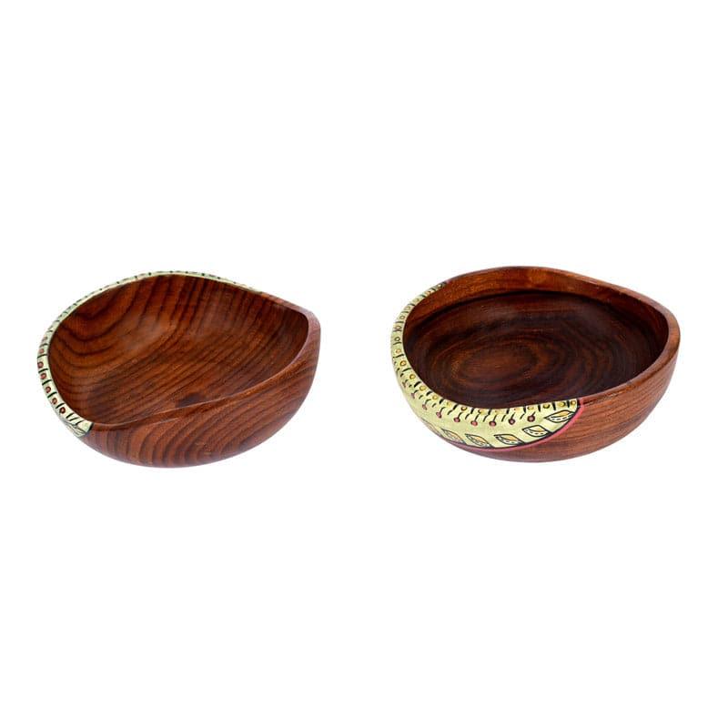 Buy Viyasa Wooden Bowl - Set Of Two Bowl from Vaaree