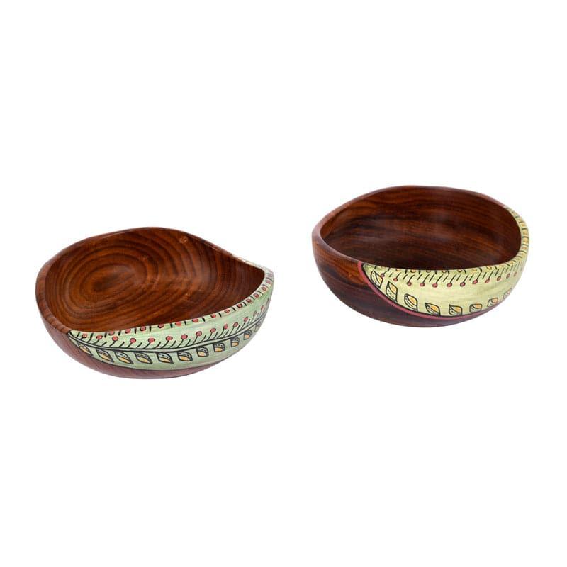 Buy Viyasa Wooden Bowl - Set Of Two Bowl from Vaaree