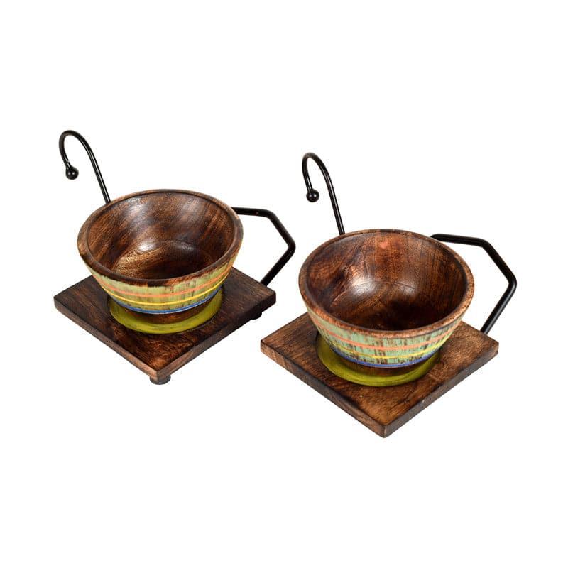 Buy Yaza Wooden Serving Set - Set Of Four Bowl from Vaaree