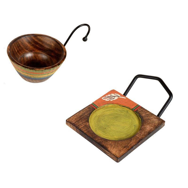 Buy Yaza Wooden Serving Set - Set Of Four Bowl from Vaaree