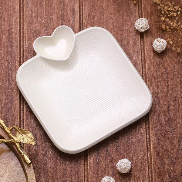 Buy Chip And Dip Plate - White at Vaaree online | Beautiful Platter to choose from