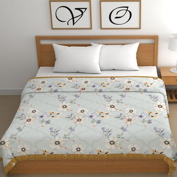 Buy Croschena Floral Comforter - Blue & Yellow at Vaaree online | Beautiful Comforters to choose from