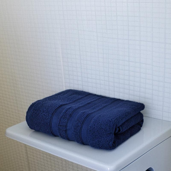 Buy Hydro Glee Bath Towel - Dark Blue at Vaaree online | Beautiful Bath Towels to choose from