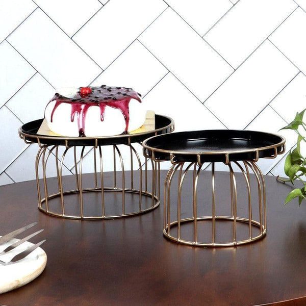 Buy Cake Stand - Collis Metal Cake Platter - Set Of Two at Vaaree online