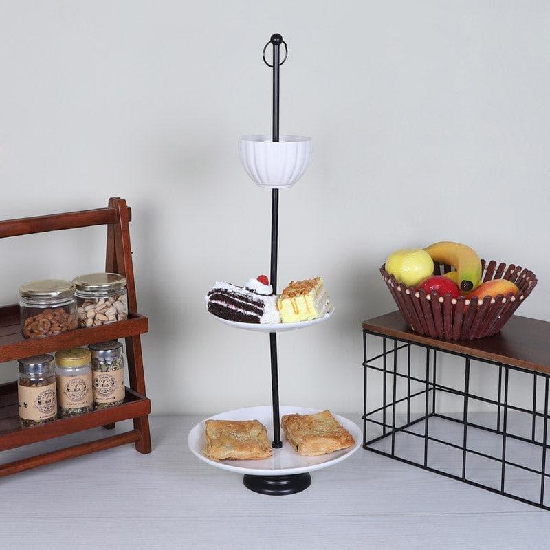 Buy Meyer Ceramic Platter With Bowl Cake Stand from Vaaree