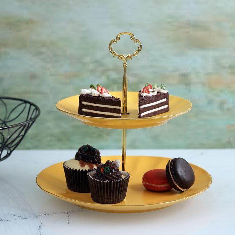 Buy Pisto Cake Stand - Yellow Cake Stand from Vaaree