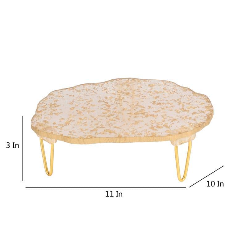 Buy Shipley Resin Cake Platter (Gold) - Set Of Two Cake Stand from Vaaree