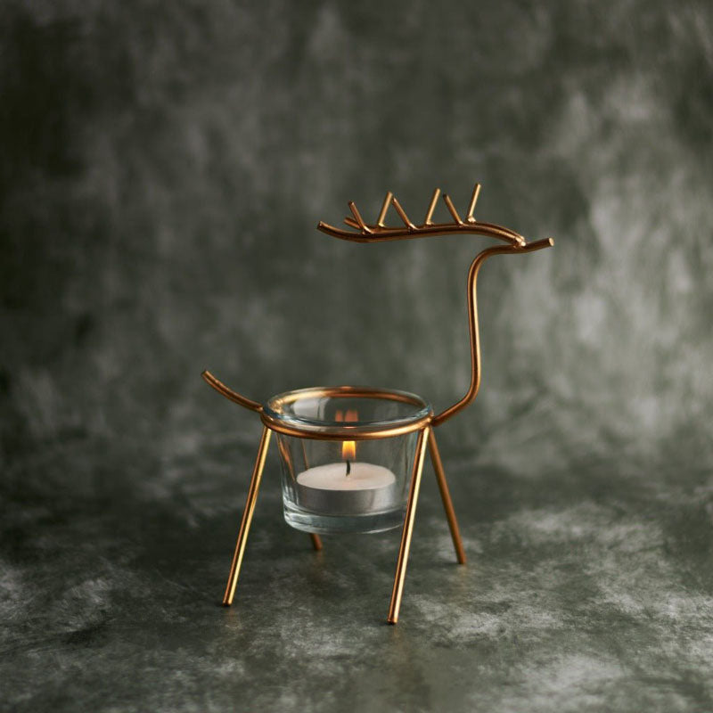 Buy Stick Stag Tealight Candle Holder - Set Of Two Candle Holders from Vaaree