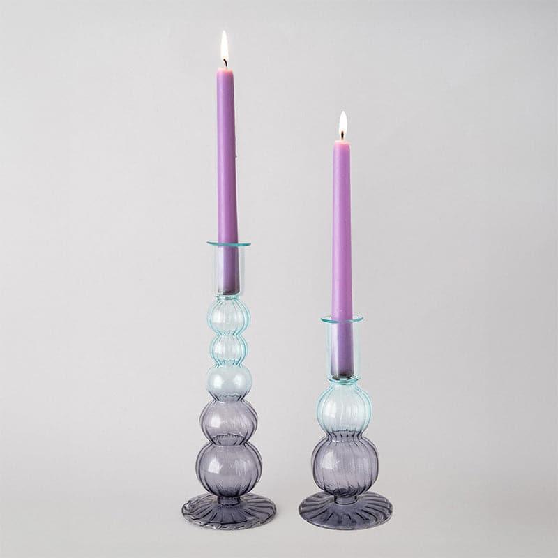 Candle Holder - Amari Glass Candle Holders - Set of Two