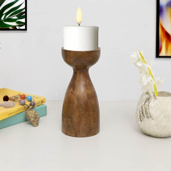 Buy Aria Wooden Candle Stand - Large Candle Holders from Vaaree