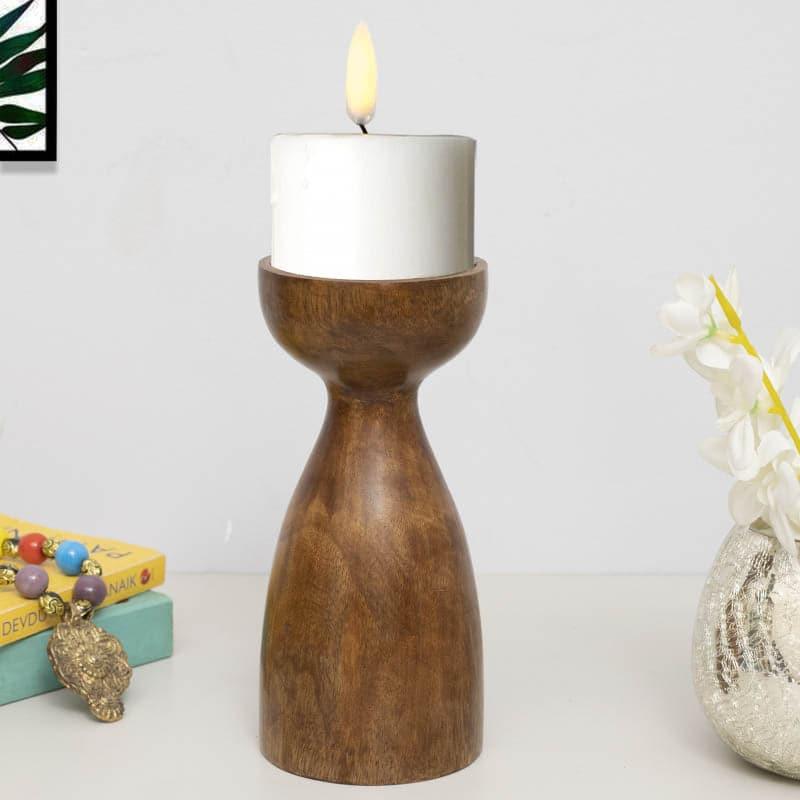 Buy Aria Wooden Candle Stand - Medium Candle Holders from Vaaree