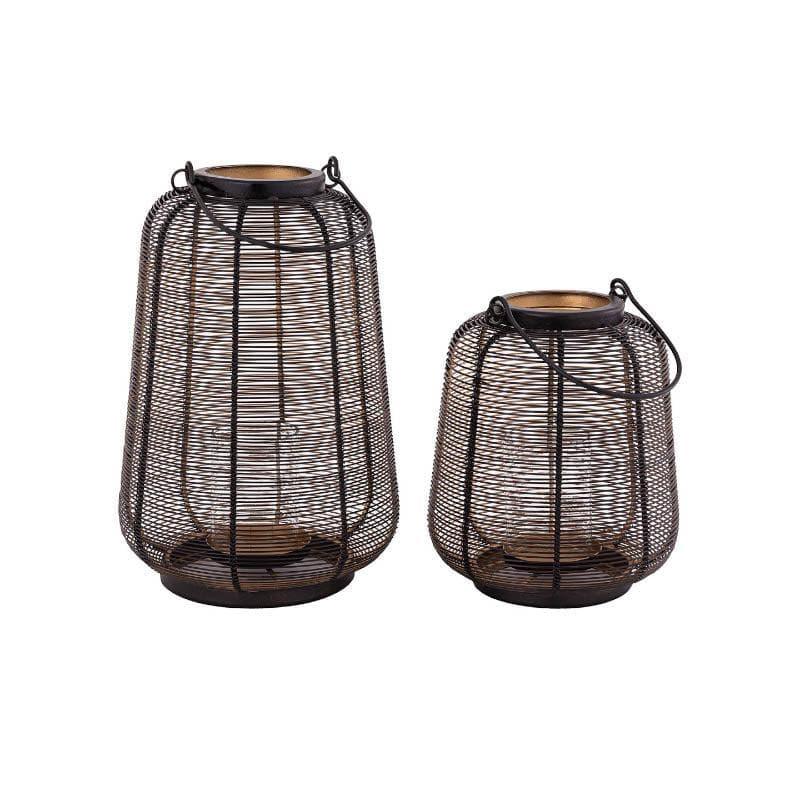 Buy Candle Holder - Contemporary Lantern Candle Holder - Set Of Two at Vaaree online