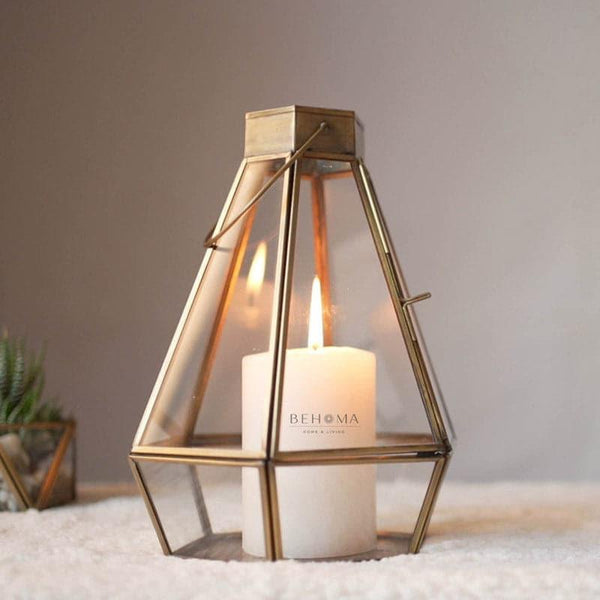 Buy Drip Drop Lantern - Antique Brass Candle Holders from Vaaree