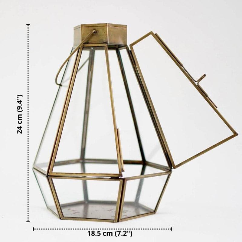 Buy Drip Drop Lantern - Antique Brass Candle Holders from Vaaree