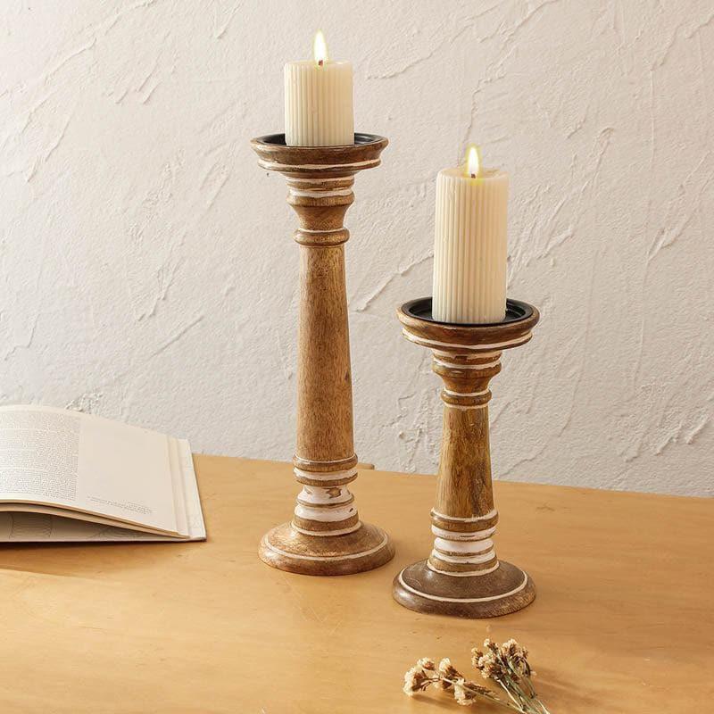 Buy Deheri Candle Stand - Set Of Two Candle Holders from Vaaree