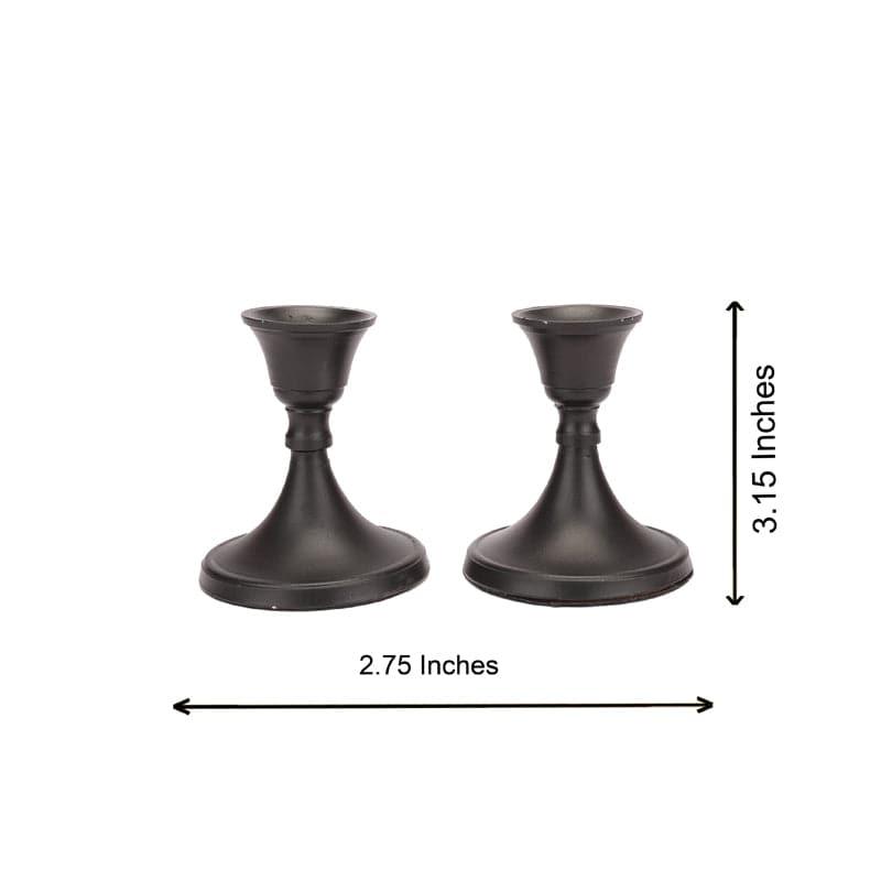 Buy Gale Candle Holder (Black) - Set Of Two Candle Holders from Vaaree