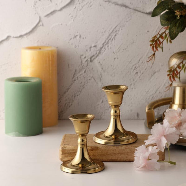 Buy Gale Candle Holder (Gold) - Set Of Two Candle Holders from Vaaree