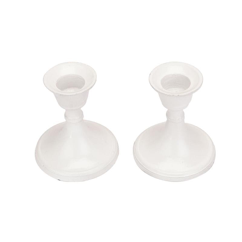 Buy Gale Candle Holder (White) - Set Of Two Candle Holders from Vaaree