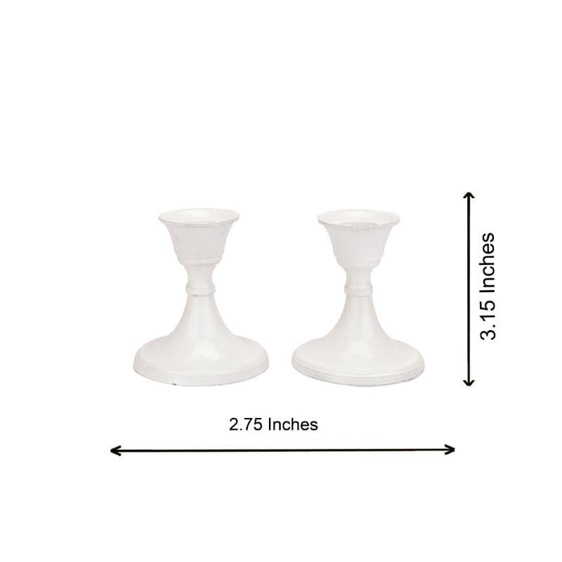 Buy Gale Candle Holder (White) - Set Of Two Candle Holders from Vaaree