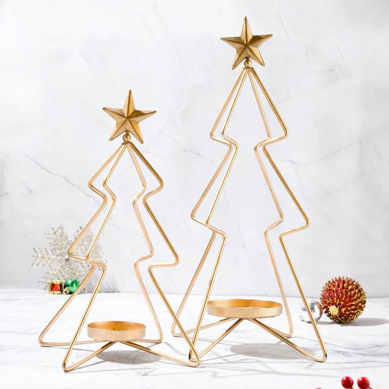 Buy Jingle Bough Candle Stand - Short Candle Holders from Vaaree