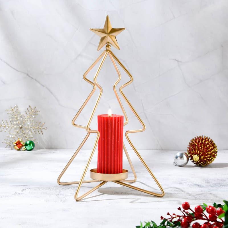 Buy Jingle Bough Candle Stand - Short Candle Holders from Vaaree