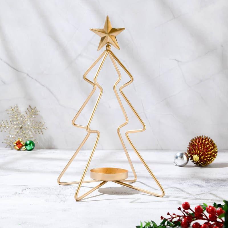 Buy Jingle Bough Candle Stand - Short Candle Holders from Vaaree