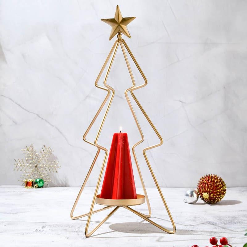 Buy Jingle Bough Candle Stand - Tall Candle Holders from Vaaree