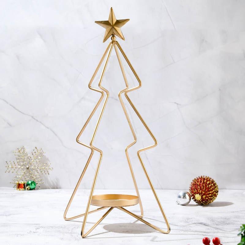 Buy Jingle Bough Candle Stand - Tall Candle Holders from Vaaree