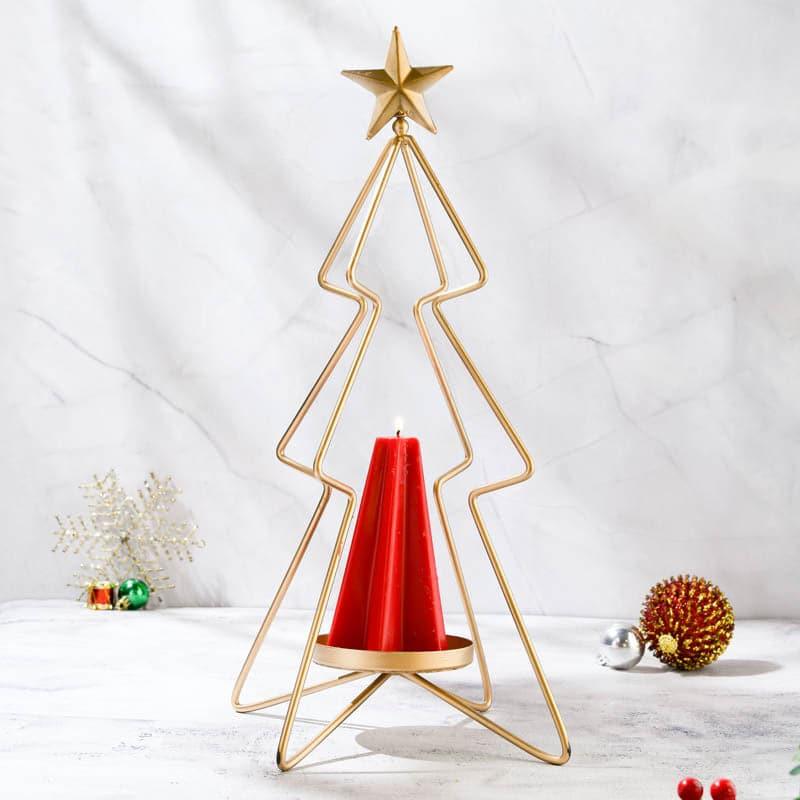 Buy Jingle Bough Candle Stand - Tall Candle Holders from Vaaree