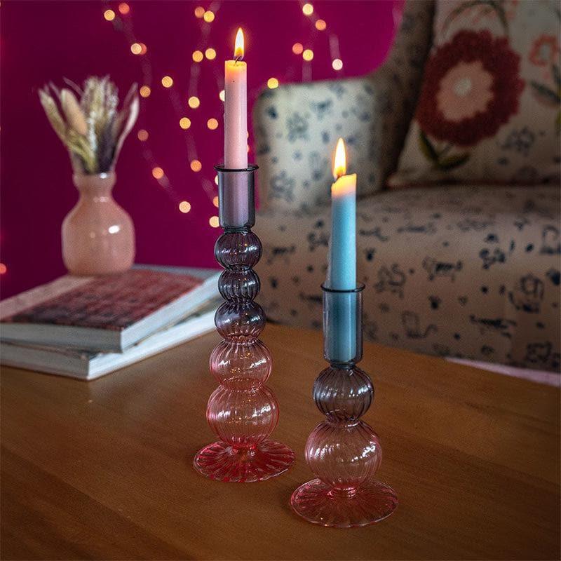 Buy Kefi Glass Candle Holders - Set of Two Candle Holders from Vaaree