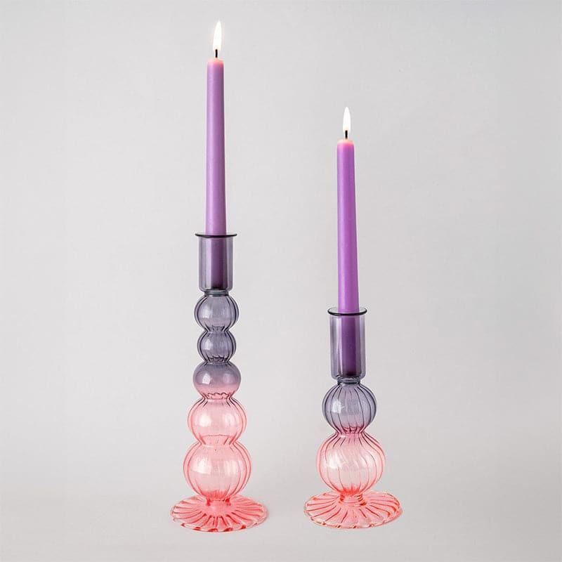 Candle Holder - Kefi Glass Candle Holders - Set of Two