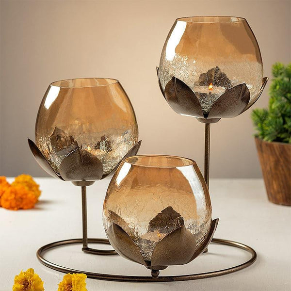 Buy Manchera Lotus Candle Holder Candle Holders from Vaaree