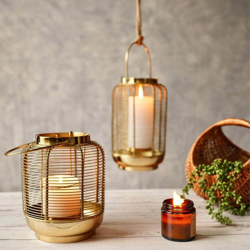 Buy Mesh Cage Lantern (Gold) - Small Candle Holders from Vaaree