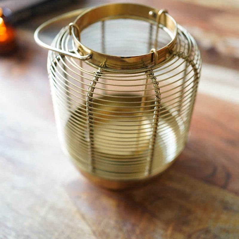 Buy Mesh Cage Lantern (Gold) - Small Candle Holders from Vaaree