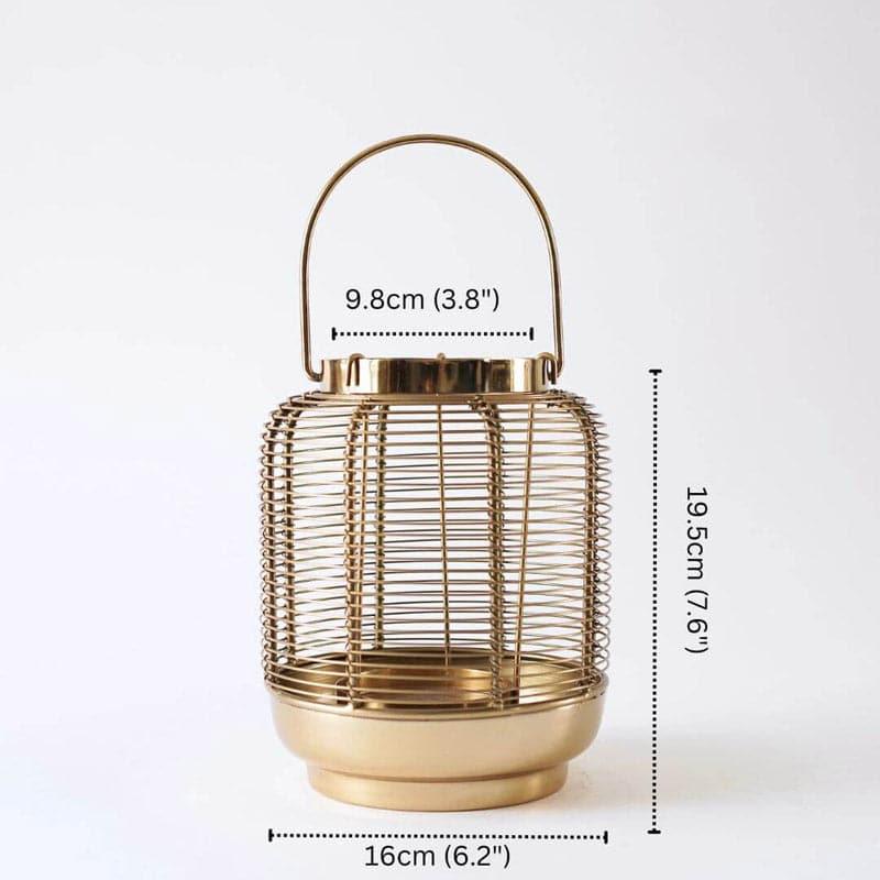 Buy Mesh Cage Lantern (Gold) - Small Candle Holders from Vaaree