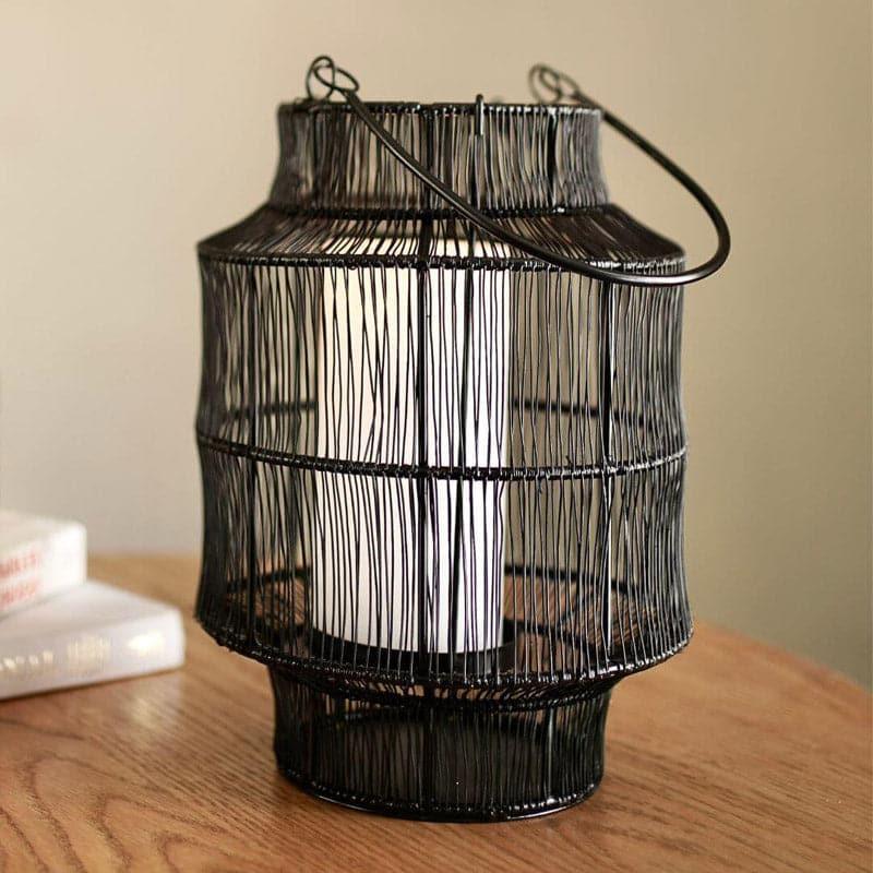 Buy Mesh Maze Lantern - Black Candle Holders from Vaaree