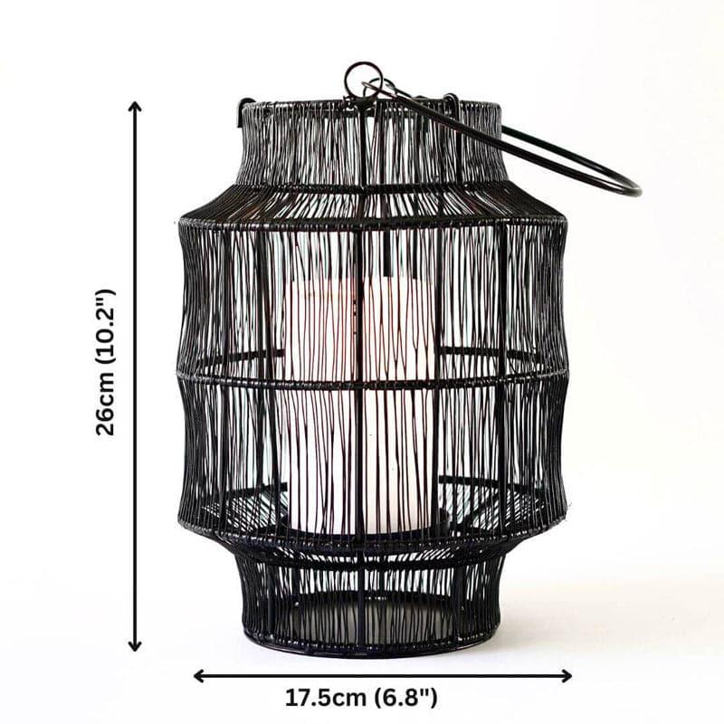 Buy Mesh Maze Lantern - Black Candle Holders from Vaaree