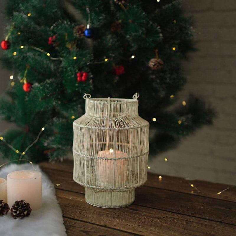 Buy Mesh Maze Lantern - White Candle Holders from Vaaree