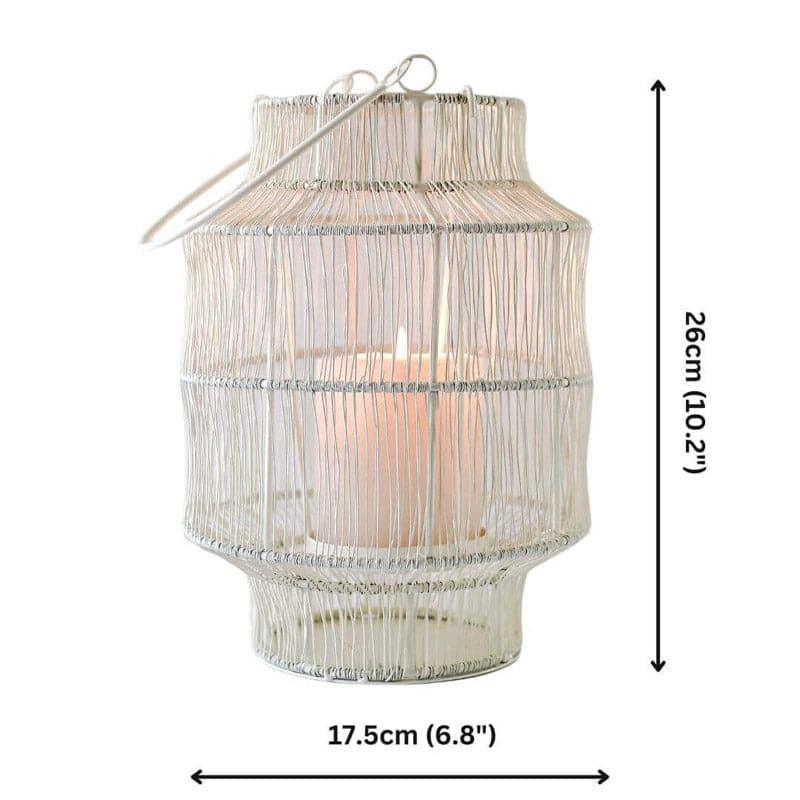 Buy Mesh Maze Lantern - White Candle Holders from Vaaree