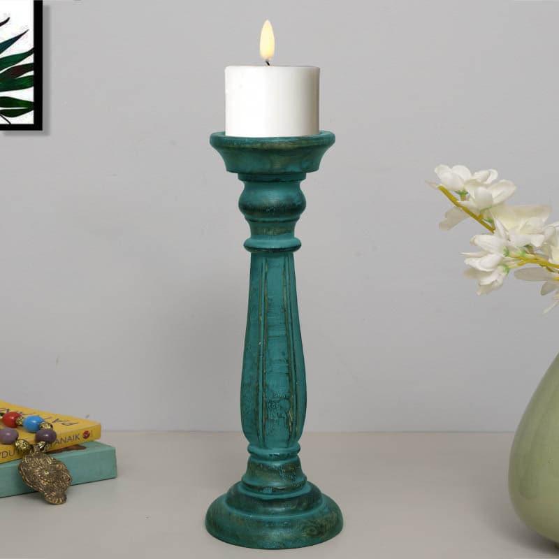 Buy Oceane Wooden Candle Stand - Short Candle Holders from Vaaree