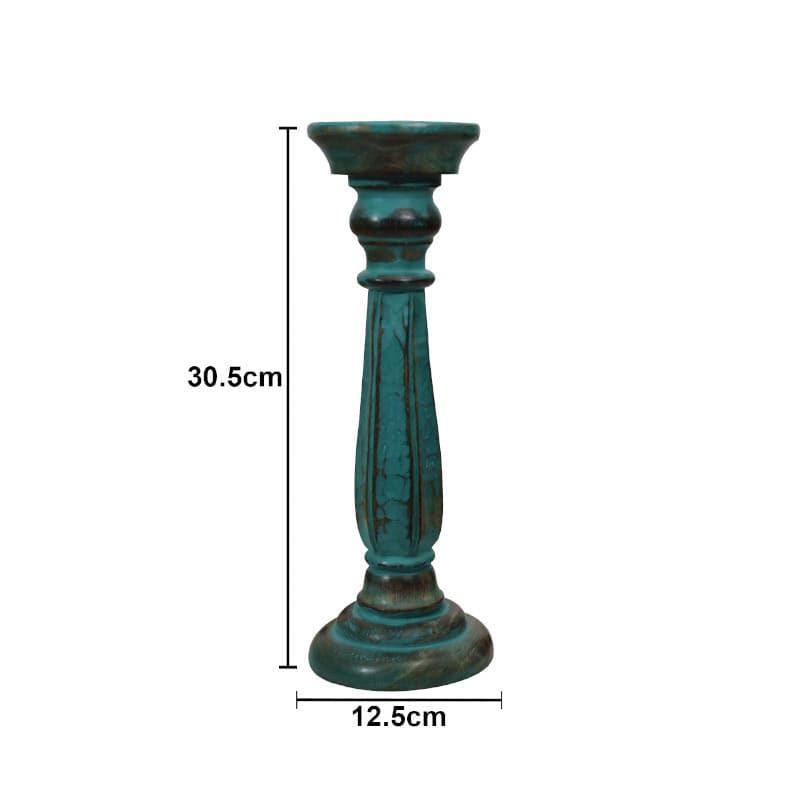 Buy Candle Holder - Oceane Wooden Candle Stand - Short at Vaaree online