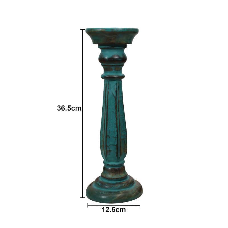 Buy Candle Holder - Oceane Wooden Candle Stand - Tall at Vaaree online